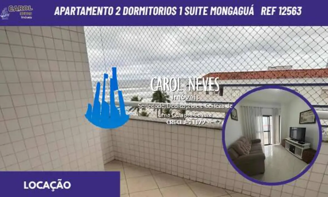 Apartamento com 2 quartos para alugar, 85m2 em Mongagua - SP - imagem 1 Foto 1 de Apartamento com 2 quartos para alugar, 85m2 em Mongagua - SP