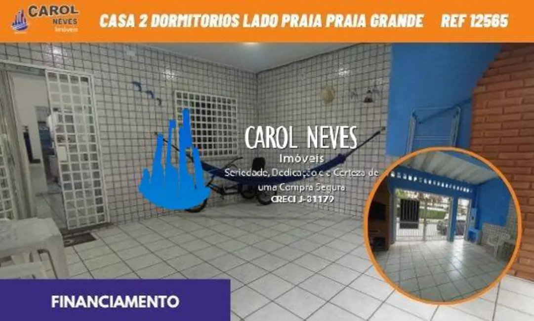 Foto 1 de Casa com 2 quartos à venda, 73m2 em Caiçara, Praia Grande - SP