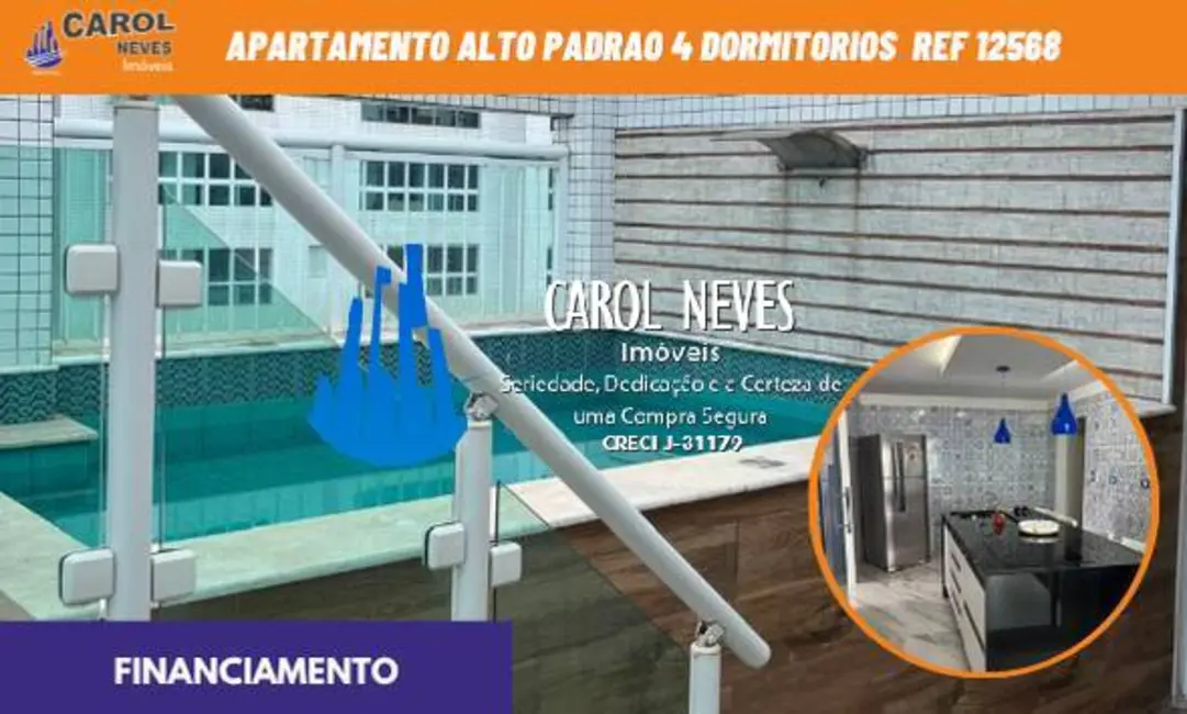 Foto 1 de Apartamento com 4 quartos à venda, 199m2 em Centro, Mongagua - SP