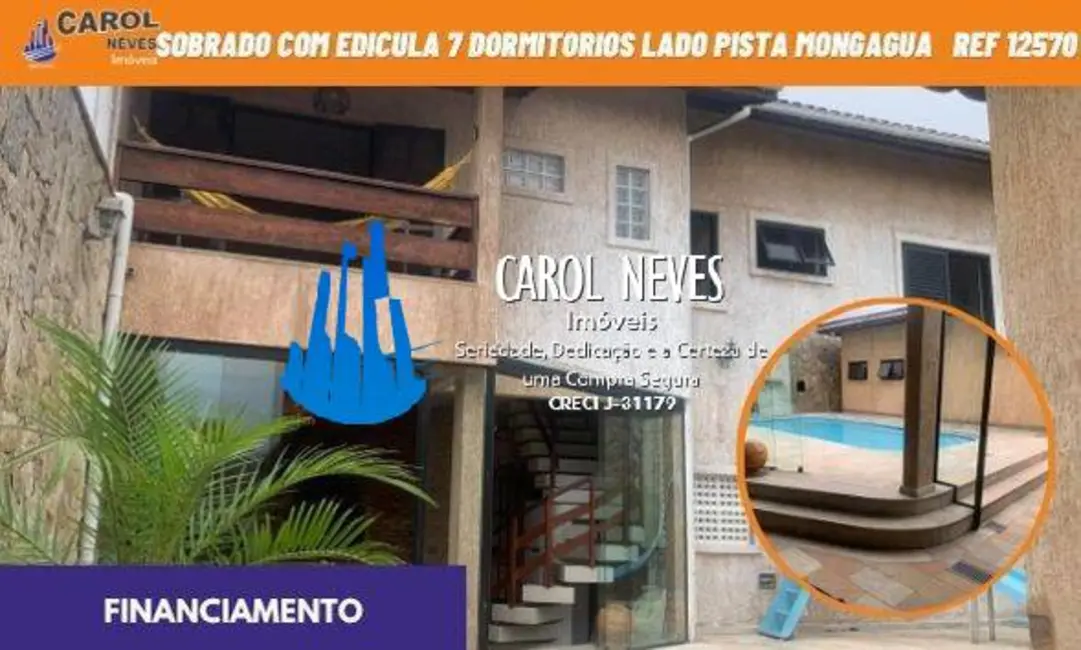 Foto 1 de Sobrado com 7 quartos à venda, 293m2 em Mongagua - SP