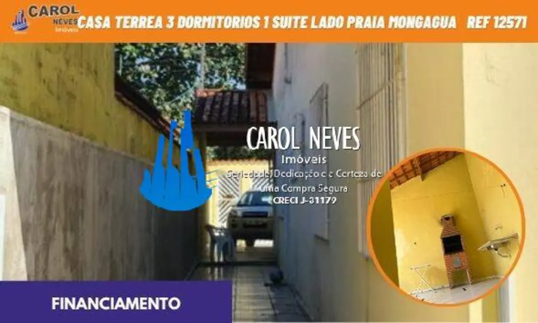Foto 1 de Casa com 3 quartos à venda, 126m2 em Mongagua - SP