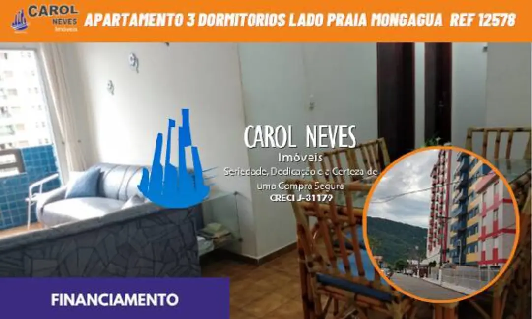 Foto 1 de Apartamento com 3 quartos à venda, 96m2 em Centro, Mongagua - SP