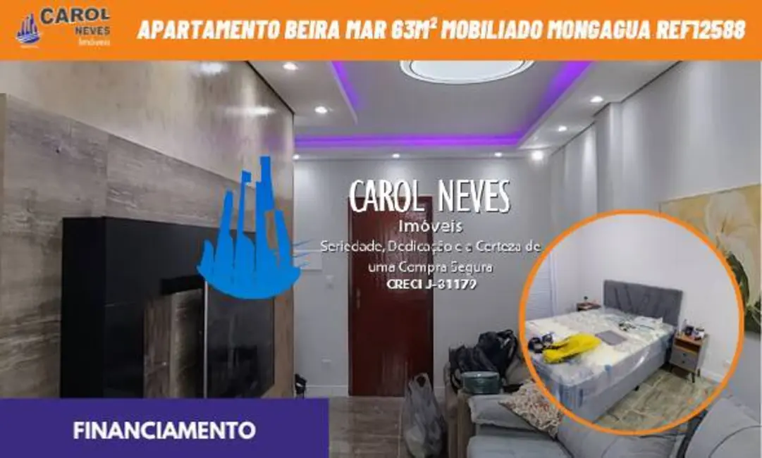 Foto 1 de Apartamento com 1 quarto à venda, 63m2 em Mongagua - SP