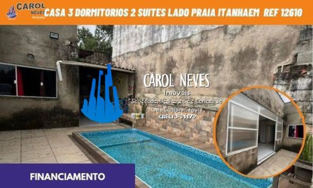Foto 1 de Casa com 3 quartos à venda, 131m2 em Itanhaem - SP