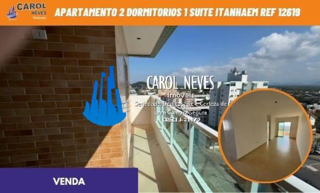 Foto 1 de Apartamento com 2 quartos à venda, 77m2 em Centro, Itanhaem - SP