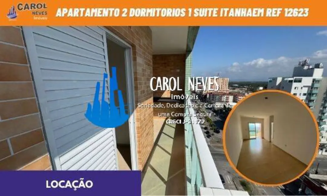 Apartamento com 2 quartos para alugar, 77m2 em Centro, Itanhaem - SP - imagem 1 Foto 1 de Apartamento com 2 quartos para alugar, 77m2 em Centro, Itanhaem - SP