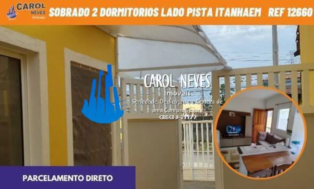 Sobrado com 2 quartos à venda, 60m2 em Itanhaem - SP - imagem 1 Foto 1 de Sobrado com 2 quartos à venda, 60m2 em Itanhaem - SP
