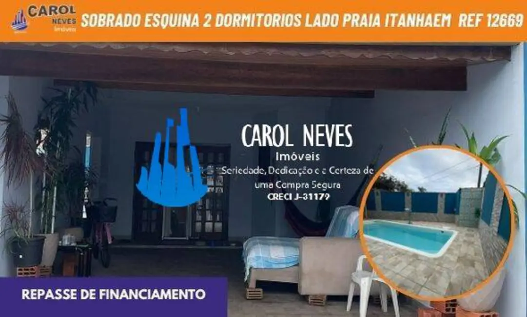 Foto 1 de Sobrado com 2 quartos à venda, 91m2 em Itanhaem - SP
