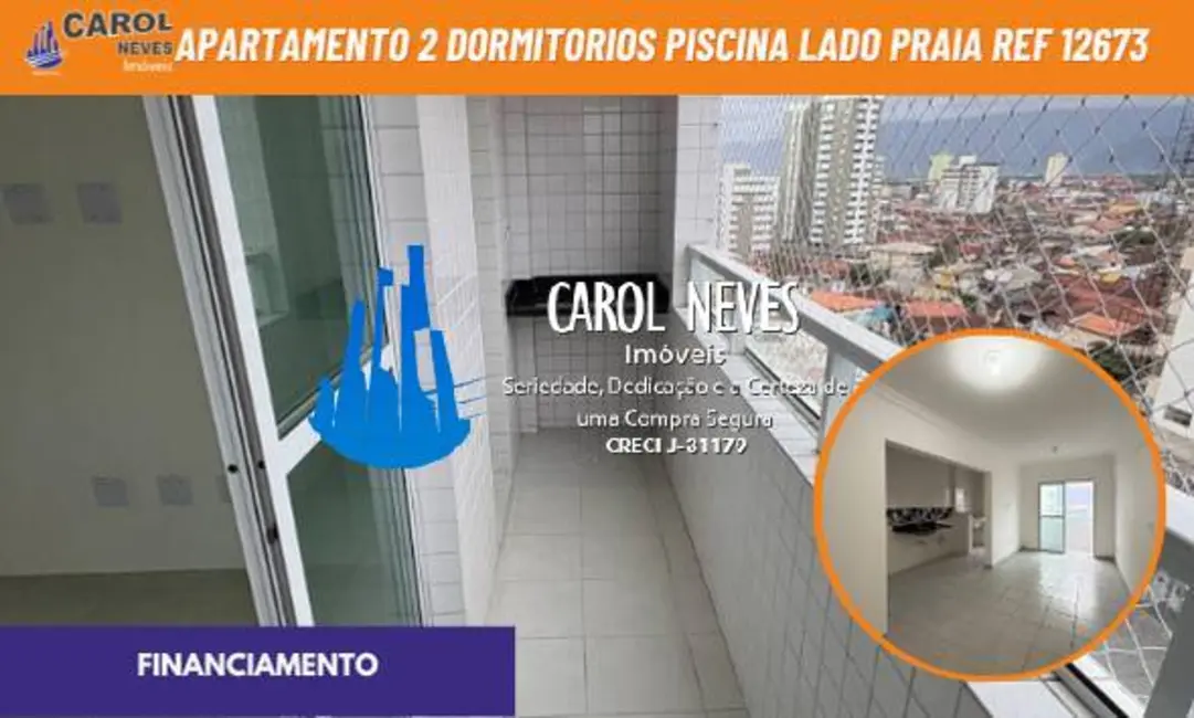 Foto 1 de Apartamento com 2 quartos à venda, 57m2 em Tupiry, Praia Grande - SP