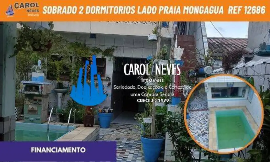 Foto 1 de Sobrado com 2 quartos à venda em Mongagua - SP