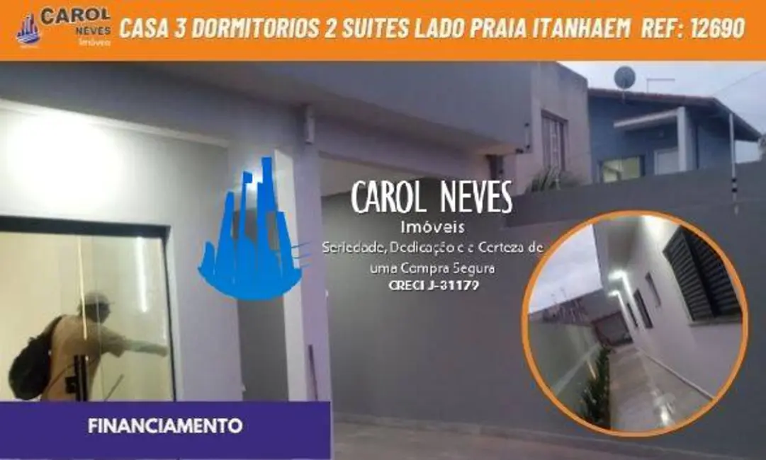 Foto 1 de Casa com 3 quartos à venda, 118m2 em Itanhaem - SP