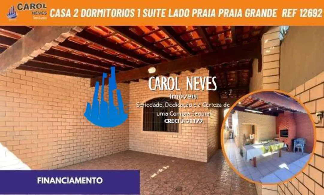 Casa com 2 quartos à venda, 210m2 em Maracanã, Praia Grande - SP - imagem 1 Foto 1 de Casa com 2 quartos à venda, 210m2 em Maracanã, Praia Grande - SP