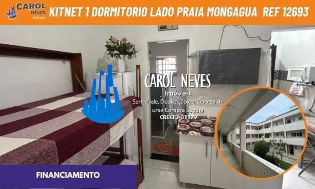 Foto 1 de Kitnet com 1 quarto à venda, 16m2 em Centro, Mongagua - SP