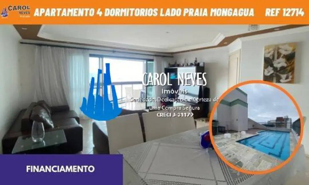 Foto 1 de Apartamento com 4 quartos à venda, 225m2 em Centro, Mongagua - SP