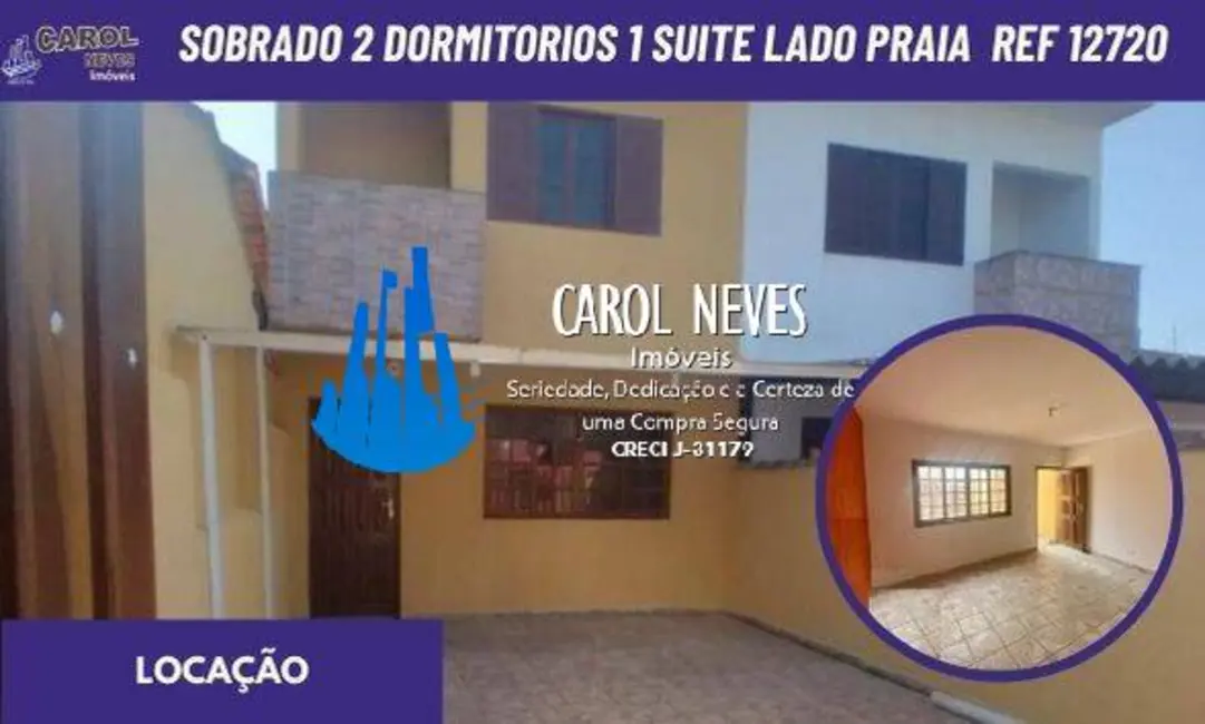 Foto 1 de Sobrado com 2 quartos para alugar, 96m2 em Itanhaem - SP