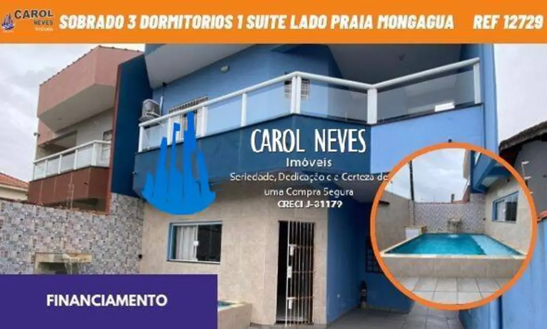 Foto 1 de Casa com 3 quartos à venda, 120m2 em Agenor de Campos, Mongagua - SP