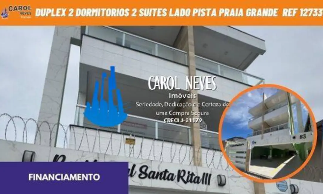 Foto 1 de Apartamento com 2 quartos à venda, 89m2 em Sítio do Campo, Praia Grande - SP