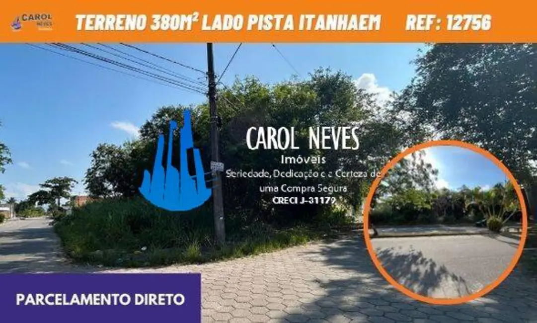 Foto 1 de Terreno / Lote à venda, 380m2 em Itanhaem - SP