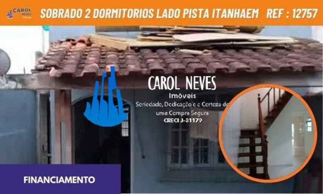 Foto 1 de Sobrado com 2 quartos à venda, 116m2 em Itanhaem - SP