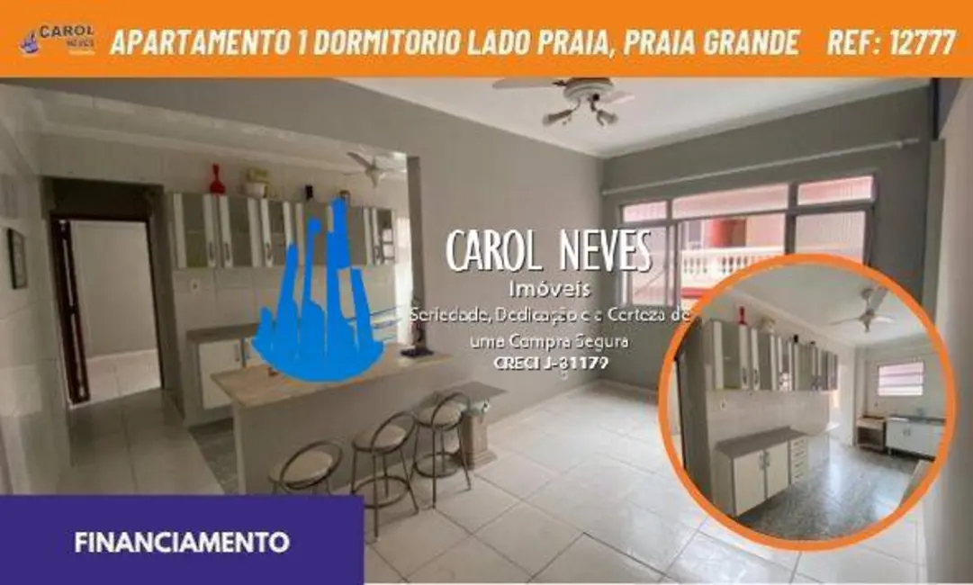 Apartamento com 1 quarto à venda, 64m2 em Ocian, Praia Grande - SP - imagem 1 Foto 1 de Apartamento com 1 quarto à venda, 64m2 em Ocian, Praia Grande - SP
