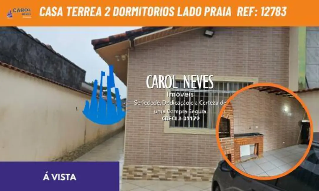 Foto 1 de Casa com 2 quartos à venda, 68m2 em Mongagua - SP
