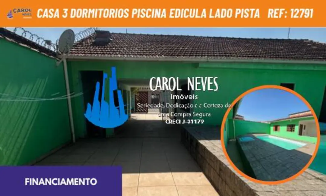 Foto 1 de Casa com 3 quartos à venda, 125m2 em Mongagua - SP