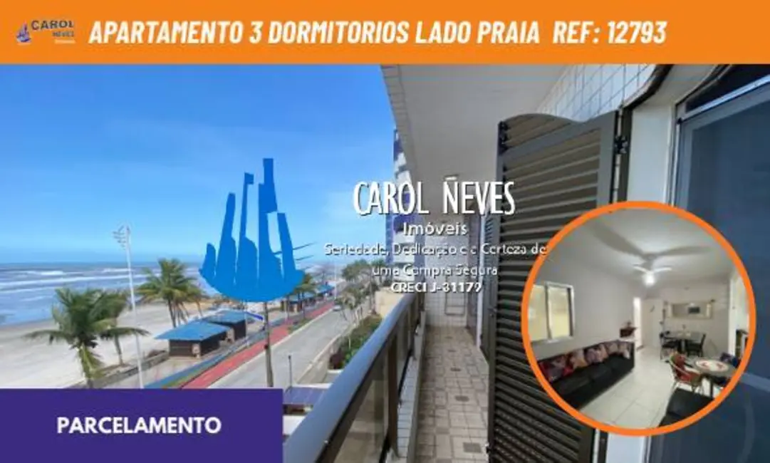 Foto 1 de Apartamento com 3 quartos à venda, 107m2 em Centro, Mongagua - SP