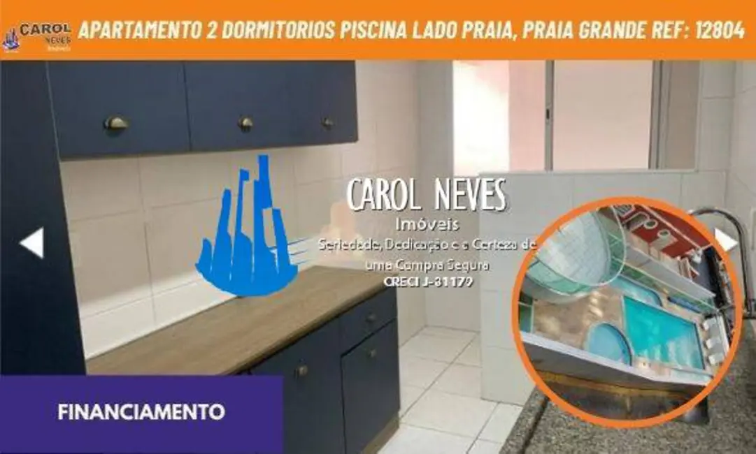 Foto 1 de Apartamento com 2 quartos à venda em Tupi, Praia Grande - SP