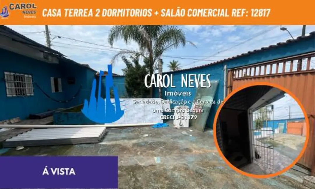 Casa com 3 quartos à venda, 125m2 em Agenor de Campos, Mongagua - SP - imagem 1 Foto 1 de Casa com 3 quartos à venda, 125m2 em Agenor de Campos, Mongagua - SP