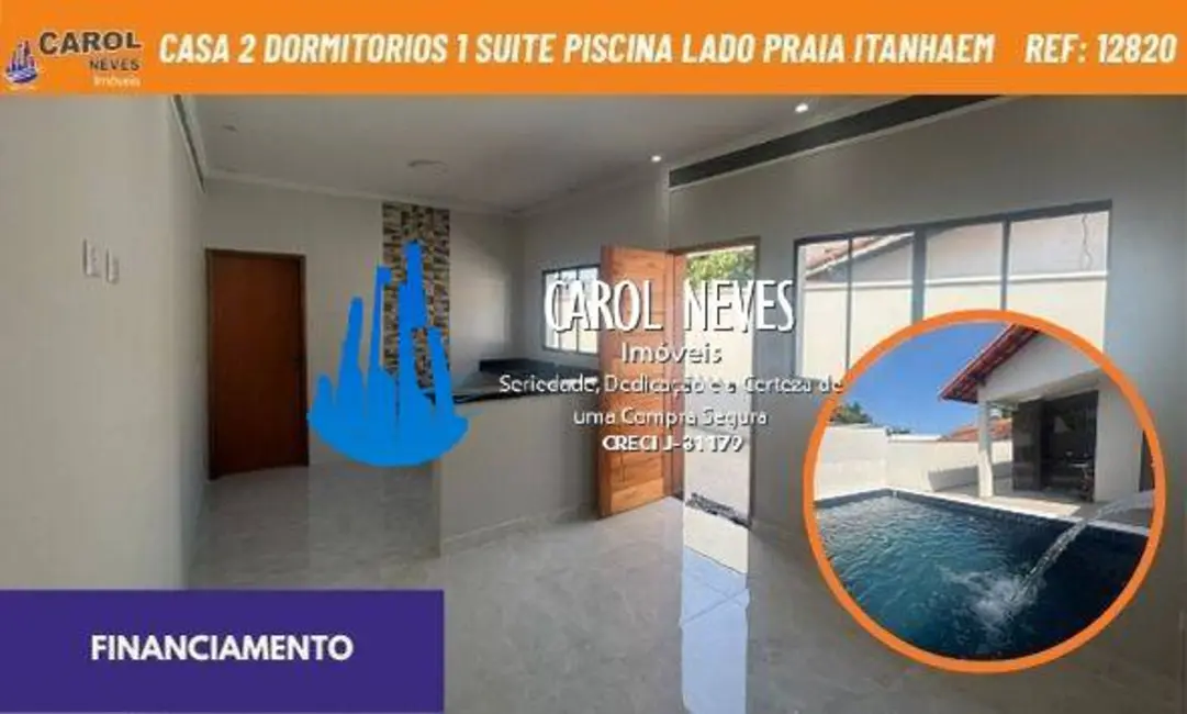 Foto 1 de Casa com 2 quartos à venda, 73m2 em Itanhaem - SP
