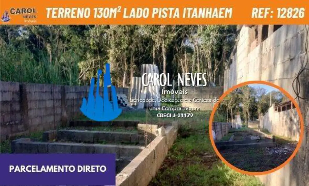 Foto 1 de Terreno / Lote à venda, 130m2 em Itanhaem - SP