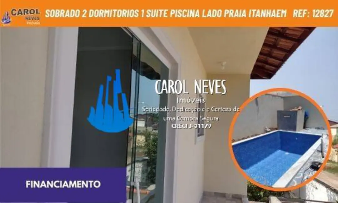 Foto 1 de Sobrado com 2 quartos à venda, 138m2 em Itanhaem - SP