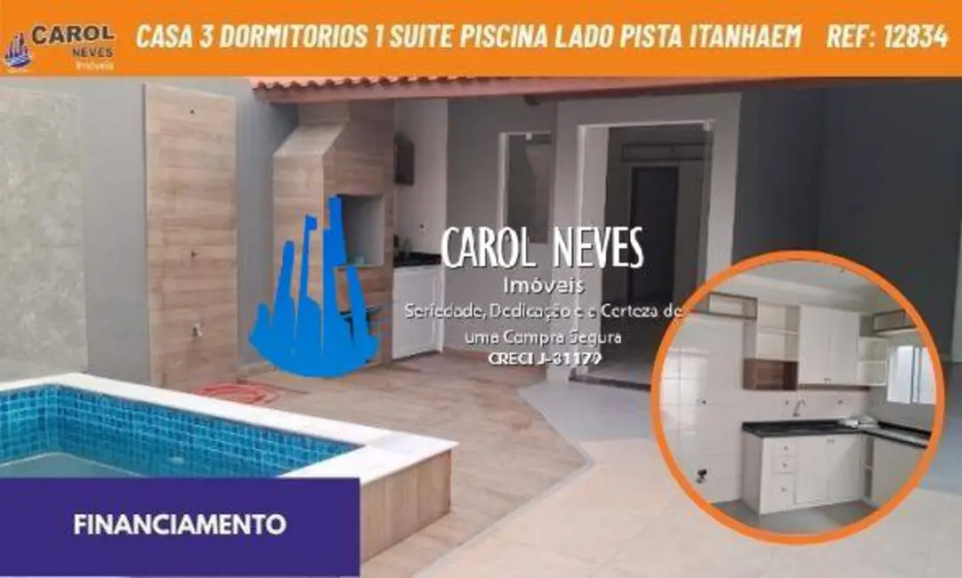 Foto 1 de Casa com 3 quartos à venda, 85m2 em Itanhaem - SP