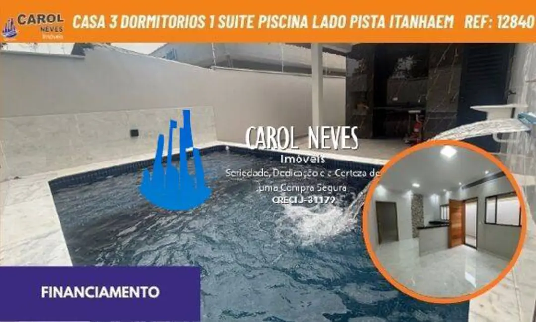 Foto 1 de Casa com 3 quartos à venda, 72m2 em Itanhaem - SP