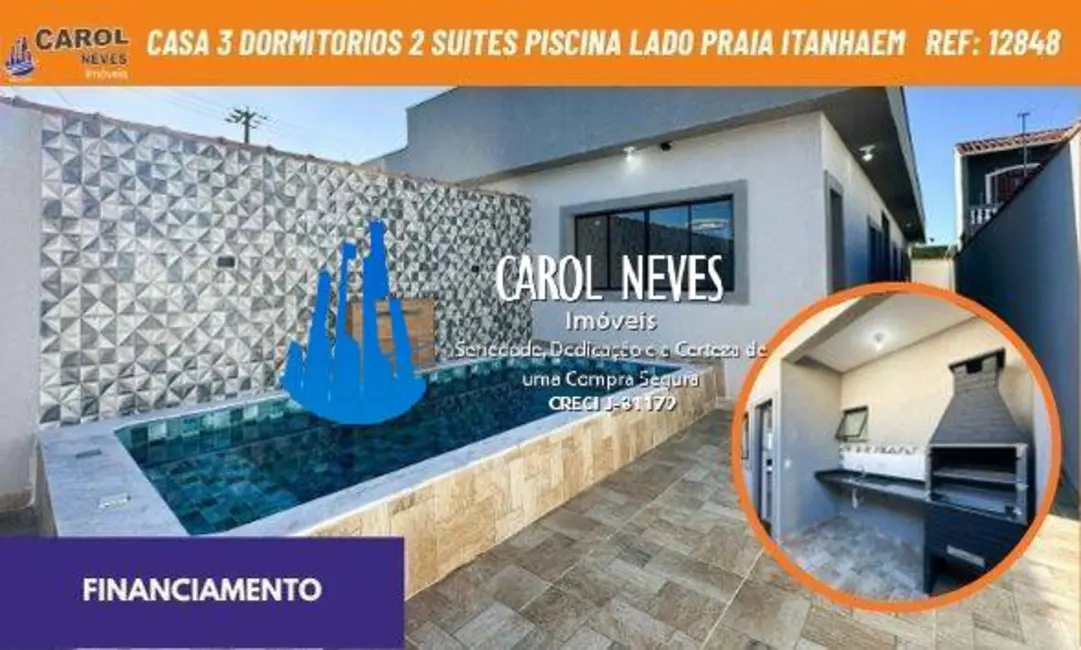 Foto 1 de Casa com 3 quartos à venda, 88m2 em Itanhaem - SP
