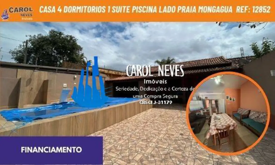 Foto 1 de Casa com 4 quartos à venda, 142m2 em Mongagua - SP