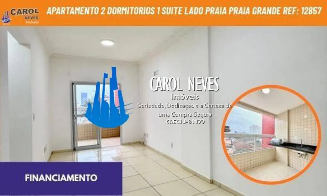Foto 1 de Apartamento com 2 quartos à venda, 77m2 em Aviação, Praia Grande - SP