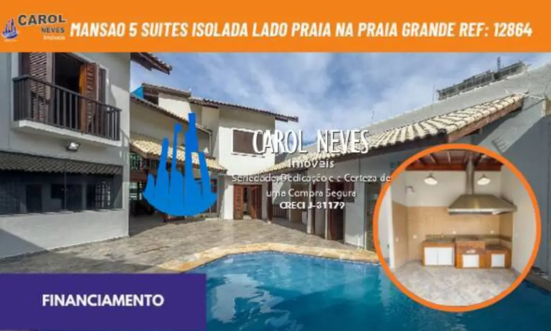 Casa com 5 quartos à venda, 492m2 em Canto do Forte, Praia Grande - SP - imagem 1 Foto 1 de Casa com 5 quartos à venda, 492m2 em Canto do Forte, Praia Grande - SP