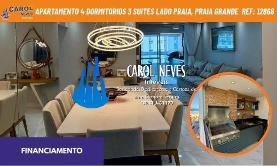 Apartamento com 4 quartos à venda, 141m2 em Guilhermina, Praia Grande - SP - imagem 1 Foto 1 de Apartamento com 4 quartos à venda, 141m2 em Guilhermina, Praia Grande - SP