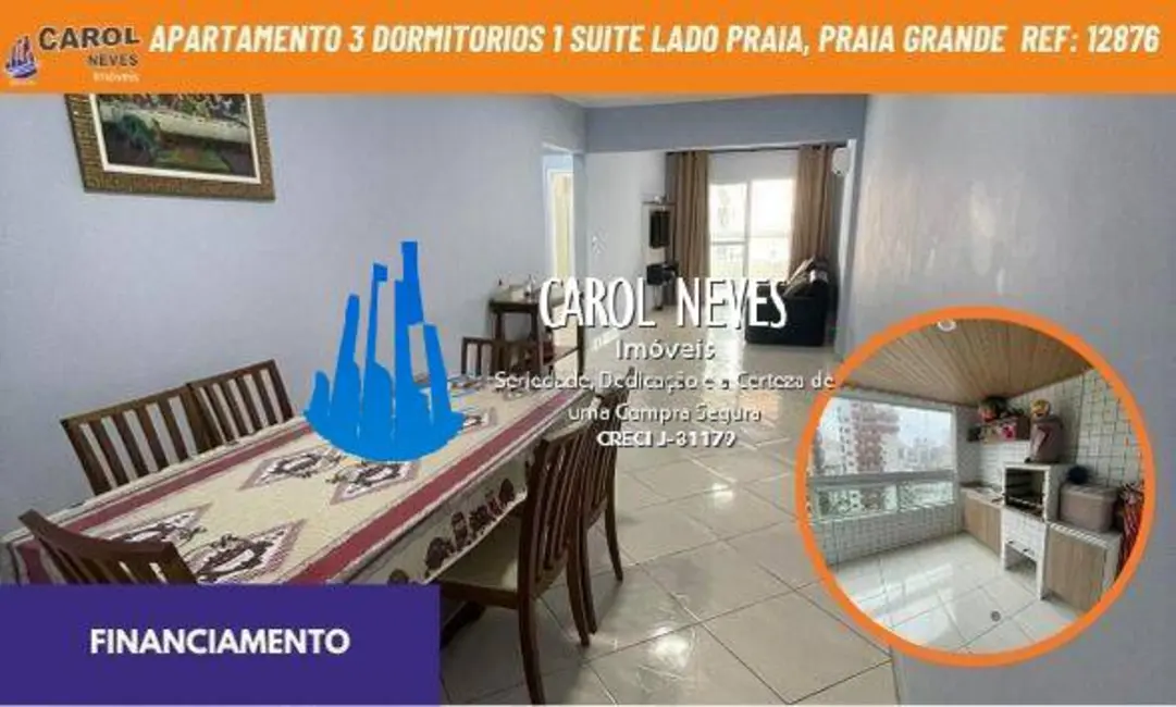 Apartamento com 3 quartos à venda, 125m2 em Guilhermina, Praia Grande - SP - imagem 1 Foto 1 de Apartamento com 3 quartos à venda, 125m2 em Guilhermina, Praia Grande - SP