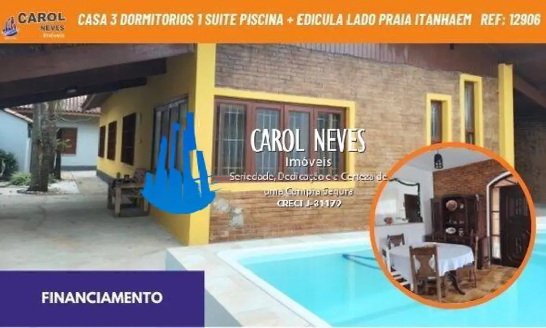 Foto 1 de Casa com 3 quartos à venda, 200m2 em Itanhaem - SP