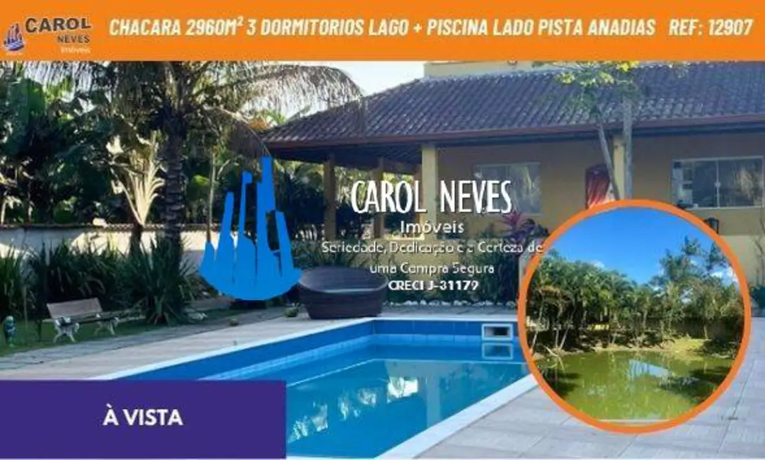 Foto 1 de Chácara com 3 quartos à venda, 2960m2 em Itariri - SP