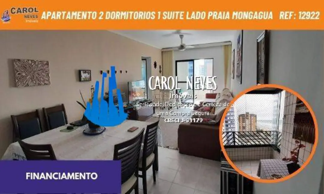 Foto 1 de Apartamento com 2 quartos à venda, 90m2 em Mongagua - SP