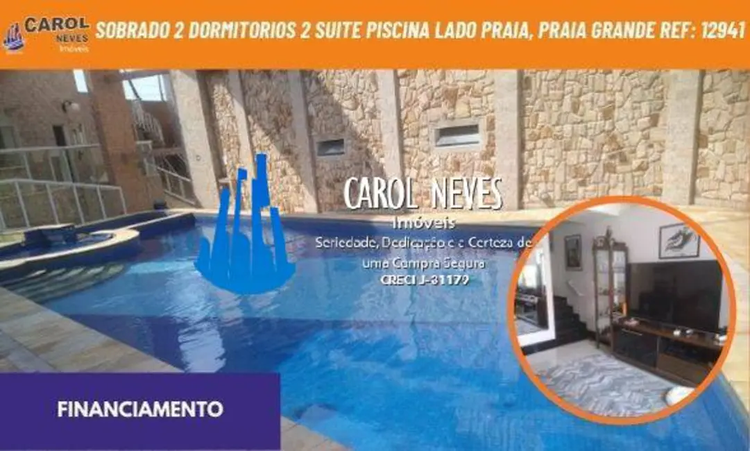 Foto 1 de Sobrado com 2 quartos à venda, 195m2 em Mirim, Praia Grande - SP