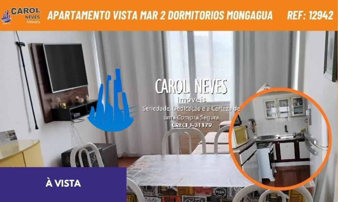 Foto 1 de Apartamento com 2 quartos à venda, 61m2 em Centro, Mongagua - SP