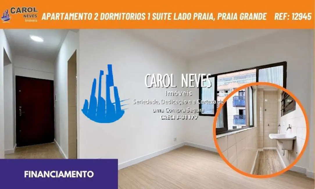 Foto 1 de Apartamento com 2 quartos à venda, 65m2 em Tupi, Praia Grande - SP