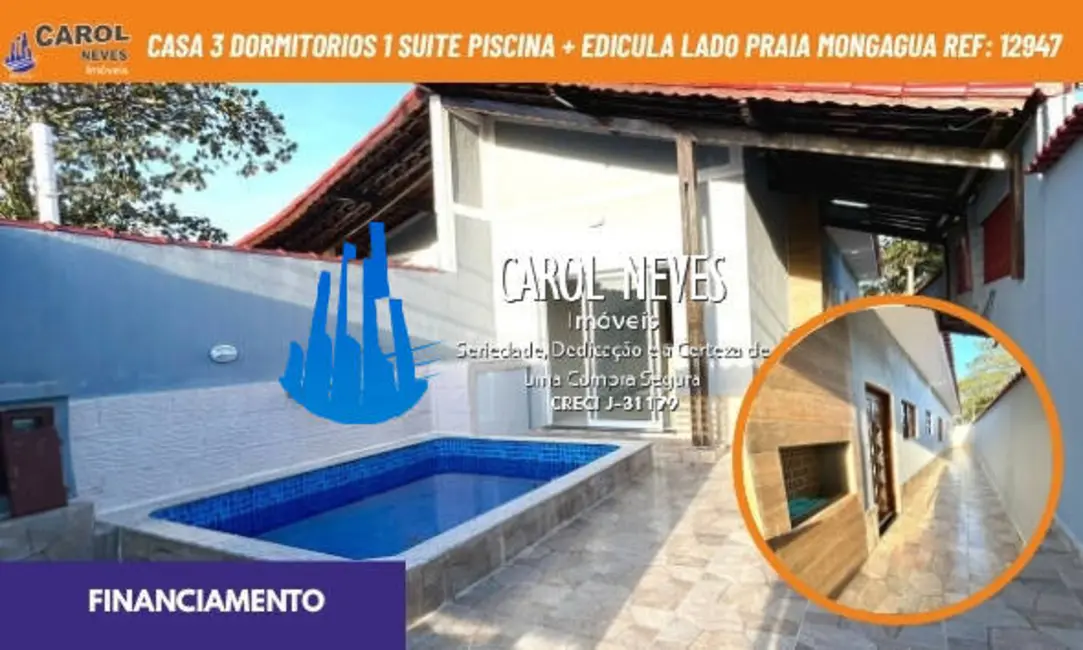 Casa com 3 quartos à venda, 105m2 em Agenor de Campos, Mongagua - SP - imagem 1 Foto 1 de Casa com 3 quartos à venda, 105m2 em Agenor de Campos, Mongagua - SP