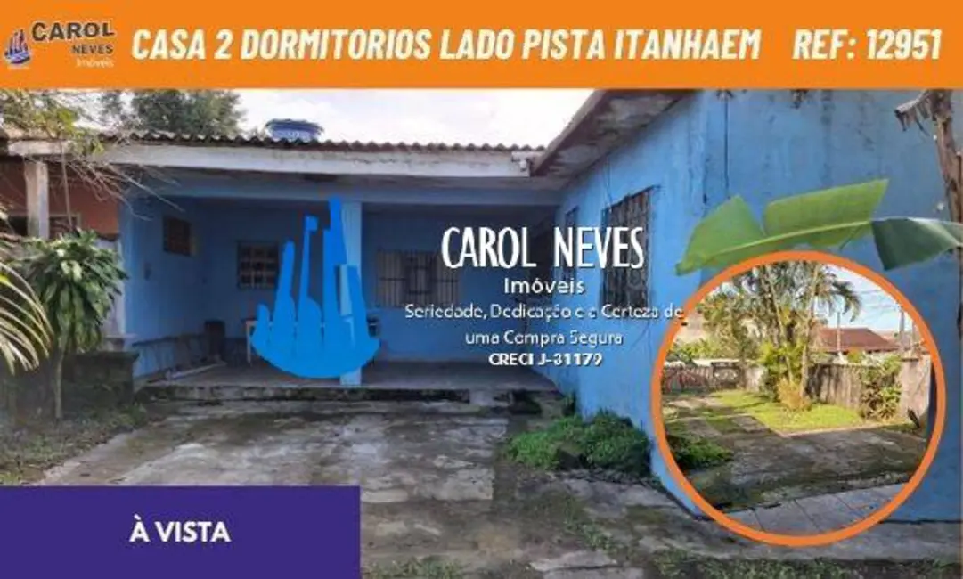 Foto 1 de Casa com 2 quartos à venda, 70m2 em Itanhaem - SP