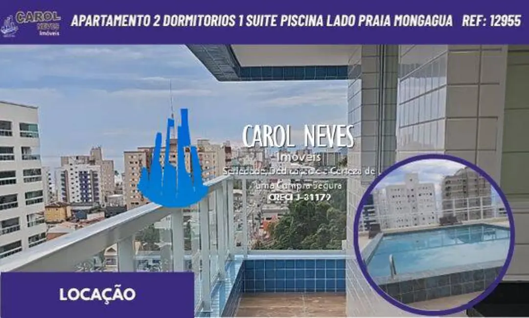 Apartamento com 2 quartos para alugar, 81m2 em Centro, Mongagua - SP - imagem 1 Foto 1 de Apartamento com 2 quartos para alugar, 81m2 em Centro, Mongagua - SP