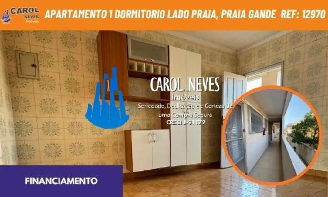 Apartamento com 1 quarto à venda, 52m2 em Boqueirão, Praia Grande - SP - imagem 1 Foto 1 de Apartamento com 1 quarto à venda, 52m2 em Boqueirão, Praia Grande - SP